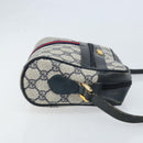 GUCCI GG Supreme Sherry Line Shoulder Bag PVC Navy Gold 56 02 004 Auth 173906-5