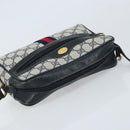GUCCI GG Supreme Sherry Line Shoulder Bag PVC Navy Gold 56 02 004 Auth 173906-6