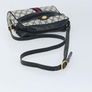 GUCCI GG Supreme Sherry Line Shoulder Bag PVC Navy Gold 56 02 004 Auth 173906-7