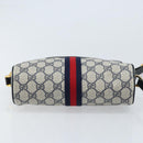 GUCCI GG Supreme Sherry Line Shoulder Bag PVC Navy Gold 56 02 004 Auth 173906-9