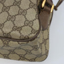 GUCCI GG Supreme Web Sherry Line Bag PVC Beige Gold 93 02 049 Auth 173907-12