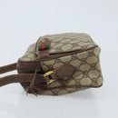 GUCCI GG Supreme Web Sherry Line Bag PVC Beige Gold 93 02 049 Auth 173907-5