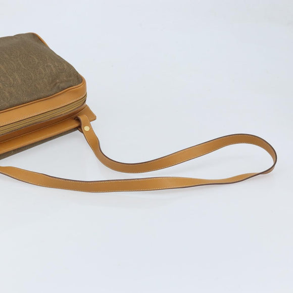 GUCCI Shoulder Bag Canvas Beige Gold Auth 173908