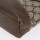 GUCCI GG Supreme Shoulder Bag PVC Beige Gold Auth 173909-14