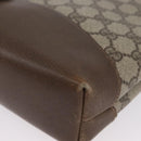 GUCCI GG Supreme Shoulder Bag PVC Beige Gold Auth 173909-16
