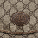 GUCCI GG Supreme Shoulder Bag PVC Beige Gold Auth 173909-17