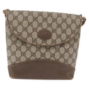 GUCCI GG Supreme Shoulder Bag PVC Beige Gold Auth 173909-13