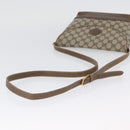 GUCCI GG Supreme Shoulder Bag PVC Beige Gold Auth 173909-8