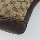 GUCCI GG Canvas Shoulder Bag Beige Gold 109106 Auth 173911-9