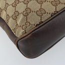 GUCCI GG Canvas Shoulder Bag Beige Gold 109106 Auth 173911-14