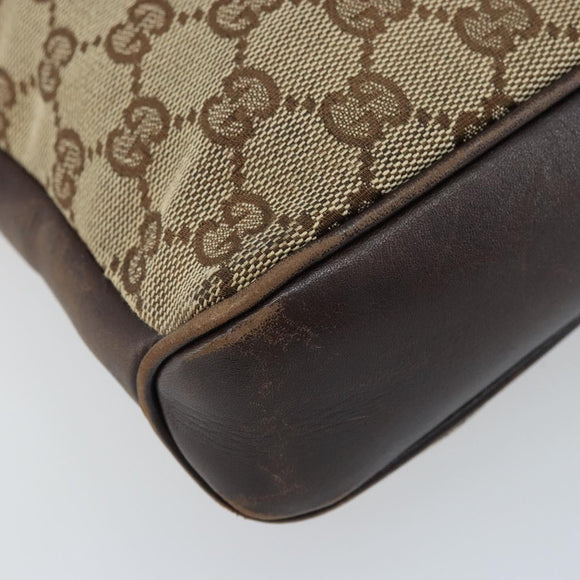 GUCCI GG Canvas Shoulder Bag Beige Gold 109106 Auth 173911