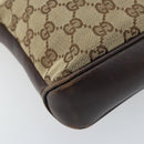 GUCCI GG Canvas Shoulder Bag Beige Gold 109106 Auth 173911-16