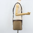 GUCCI GG Canvas Shoulder Bag Beige Gold 109106 Auth 173911-21
