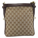 GUCCI GG Canvas Shoulder Bag Beige Gold 109106 Auth 173911-13