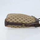 GUCCI GG Canvas Shoulder Bag Beige Gold 109106 Auth 173911-3