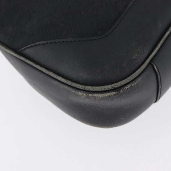 GUCCI Bamboo GG Canvas Hand Bag Black Silver 001 4095 Auth 173913