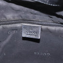 GUCCI Bamboo GG Canvas Hand Bag Black Silver 001 4095 Auth 173913-17