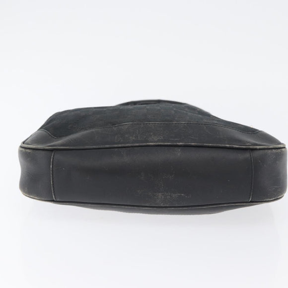 GUCCI Bamboo GG Canvas Hand Bag Black Silver 001 4095 Auth 173913