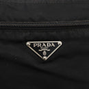 PRADA Shoulder Bag Nylon Black Silver Auth 173914-18