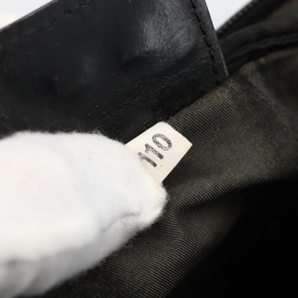 PRADA Schultertasche Nylon Schwarz Silber Original 173914