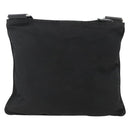 PRADA Shoulder Bag Nylon Black Silver Auth 173914-2
