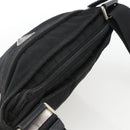 PRADA Schultertasche Nylon Schwarz Silber Original 173914-6