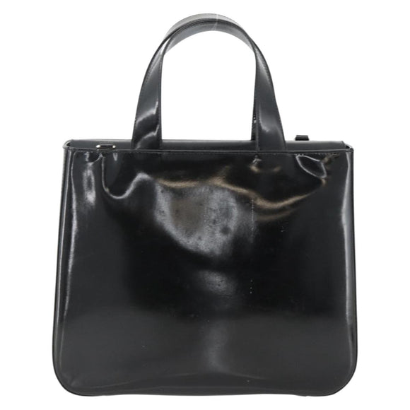 GUCCI Hand Bag Patent leather Black Silver 000 1013 0504 Auth 173915