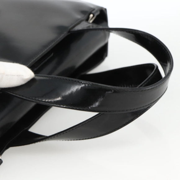 GUCCI Hand Bag Patent leather Black Silver 000 1013 0504 Auth 173915