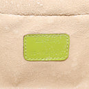 GUCCI Bamboo Vanity Pouch Patent leather Green Silver 032 1956 0151 Auth 173916-15