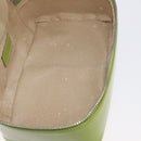 GUCCI Bamboo Vanity Pouch Patent leather Green Silver 032 1956 0151 Auth 173916-17
