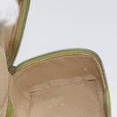 GUCCI Bamboo Vanity Pouch Patent leather Green Silver 032 1956 0151 Auth 173916-18