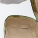 GUCCI Bamboo Vanity Pouch Patent leather Green Silver 032 1956 0151 Auth 173916-19