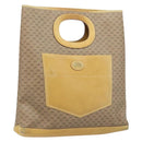 GUCCI Micro GG Supreme Hand Bag PVC Leather Beige Gold Auth 173918-1