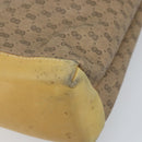GUCCI Micro GG Supreme Hand Bag PVC Leather Beige Gold Auth 173918-9
