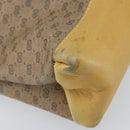 GUCCI Micro GG Supreme Hand Bag PVC Leather Beige Gold Auth 173918-14