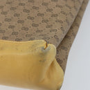 GUCCI Micro GG Supreme Hand Bag PVC Leather Beige Gold Auth 173918-15