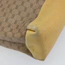 GUCCI Micro GG Supreme Hand Bag PVC Leather Beige Gold Auth 173918-16