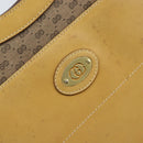 GUCCI Micro GG Supreme Hand Bag PVC Leather Beige Gold Auth 173918-17