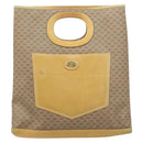 GUCCI Micro GG Supreme Hand Bag PVC Leather Beige Gold Auth 173918-13
