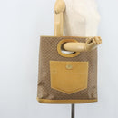 GUCCI Micro GG Supreme Hand Bag PVC Leather Beige Gold Auth 173918-22
