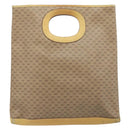 GUCCI Micro GG Supreme Hand Bag PVC Leather Beige Gold Auth 173918-2