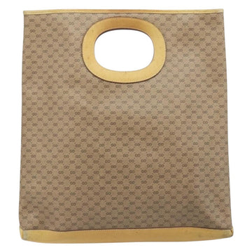 GUCCI Micro GG Supreme Hand Bag PVC Leather Beige Gold Auth 173918 - 0