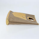 GUCCI Micro GG Supreme Hand Bag PVC Leather Beige Gold Auth 173918-3