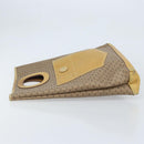 GUCCI Micro GG Supreme Hand Bag PVC Leather Beige Gold Auth 173918-4