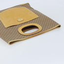 GUCCI Micro GG Supreme Hand Bag PVC Leather Beige Gold Auth 173918-6
