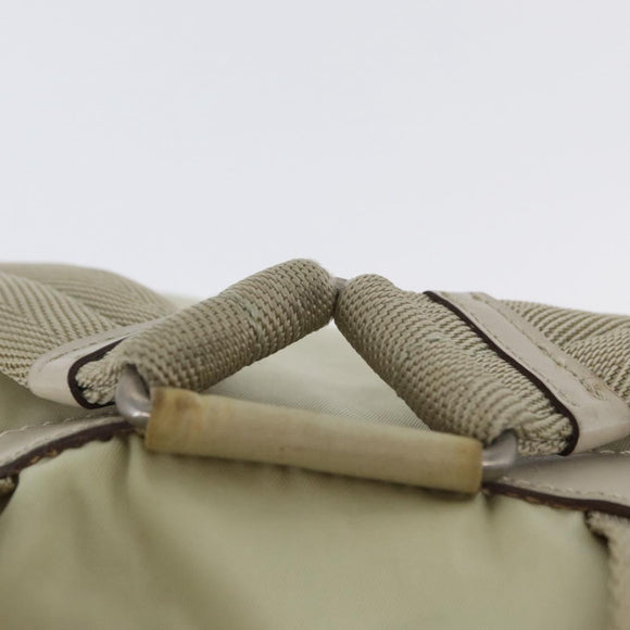 PRADA Backpack Nylon Ivory Silver Auth 173920