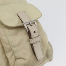 PRADA Backpack Nylon Ivory Silver Auth 173920-24