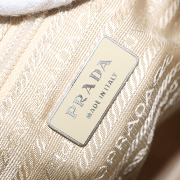 PRADA Backpack Nylon Ivory Silver Auth 173920
