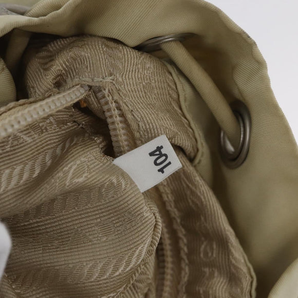 PRADA Backpack Nylon Ivory Silver Auth 173920