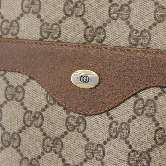 GUCCI GG Supreme Web Sherry Line Tote Bag PVC Beige Red 39 02 003 Auth 173923